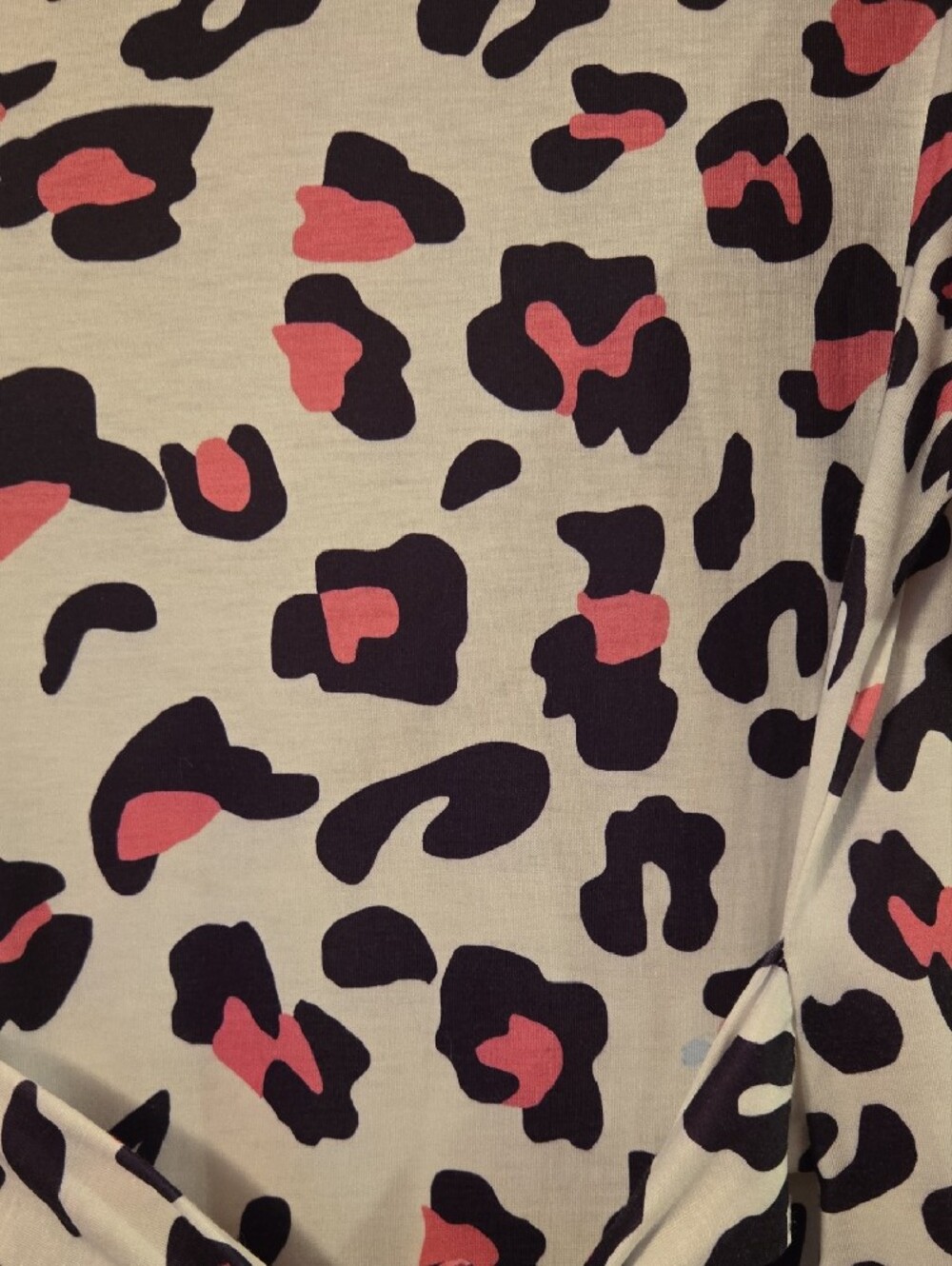 Women's Pink and Black Leopard Print Wrap Tie Dress - Picture 5 of 7